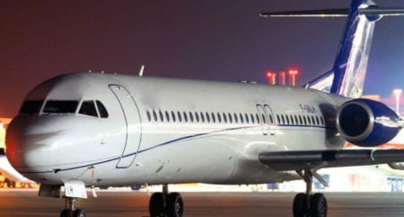 Fokker 100 intérieur siège