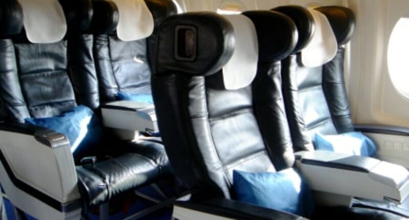 Fokker 100 intérieur siège