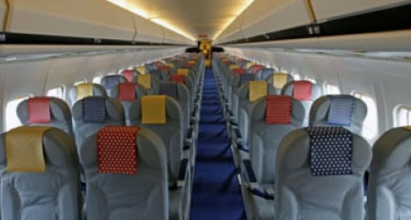 location jet privé - Cabine MD 87 avec sièges gris