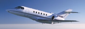 location de jet privé, Hawker 750 N750KB en vol.
