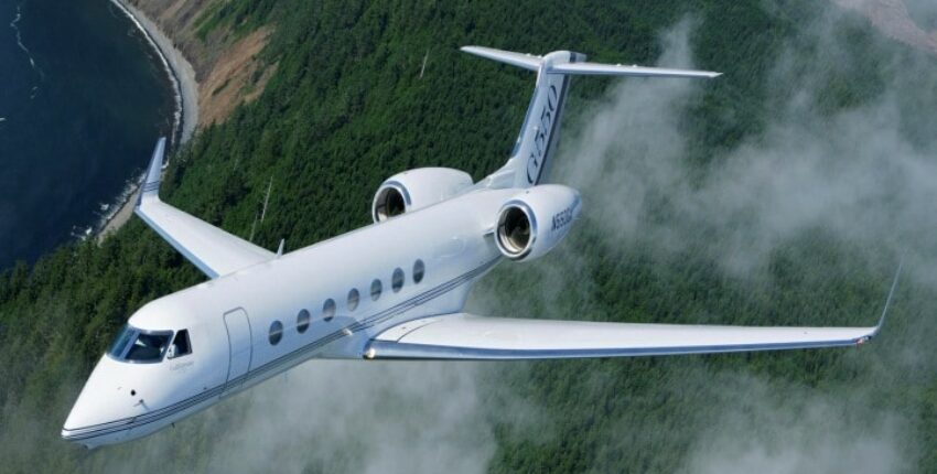 G550 jet privé en vol