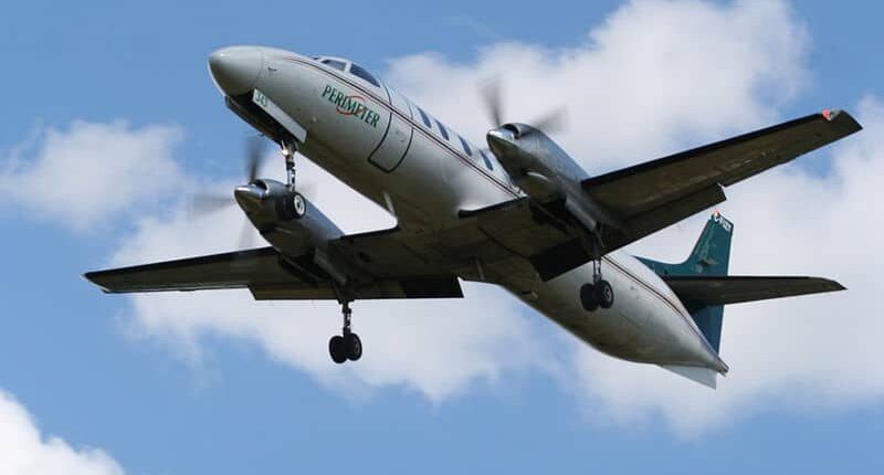 Jet privé - Sièges vides dans la cabine Metro III.