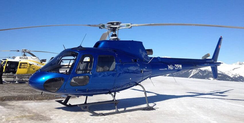 AS350 sur la piste
