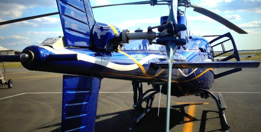 AS350 sur la piste