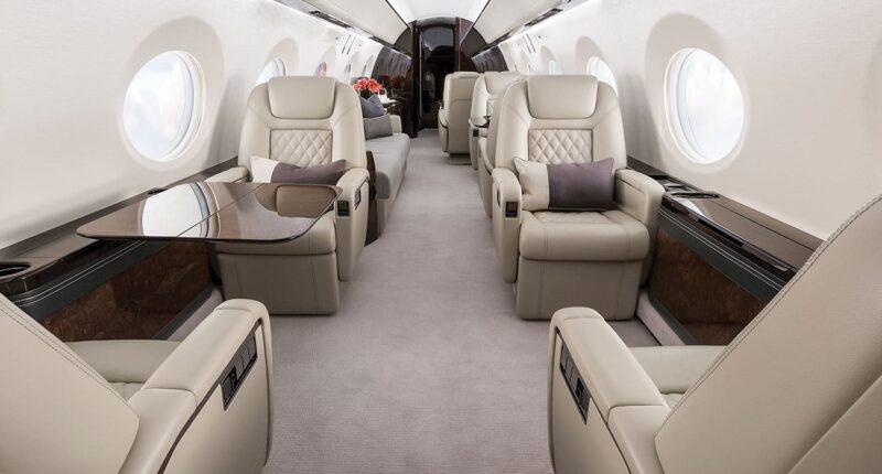 Jet privé Gulfstream G500 intérieur