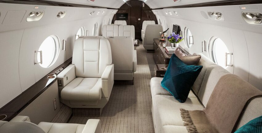 Jet privé G550 intérieur