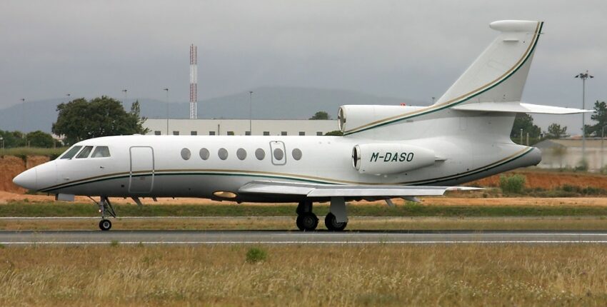 Dassault Falcon 50EX sur la piste