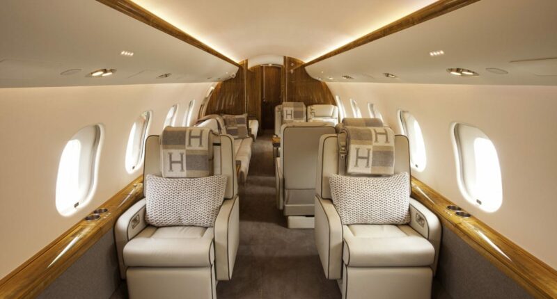 jet privé global express intérieur