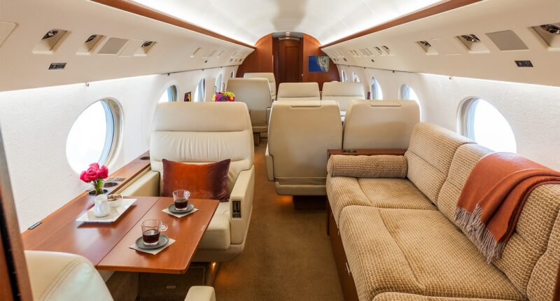 Intérieur JET PRIVÉ GULFSTREAM GIV AEROAFFAIRES