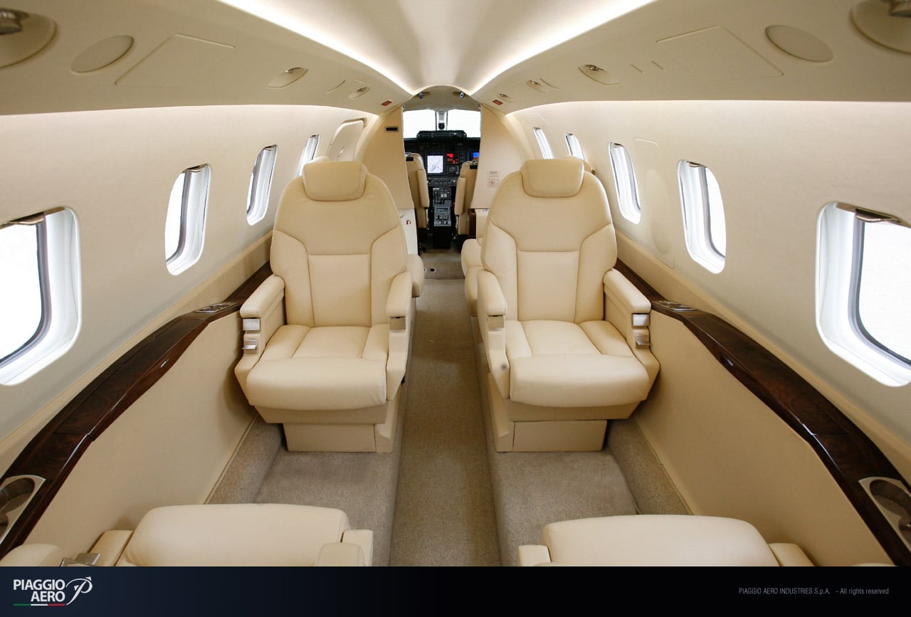 Piaggio avanti P180 vue intérieure