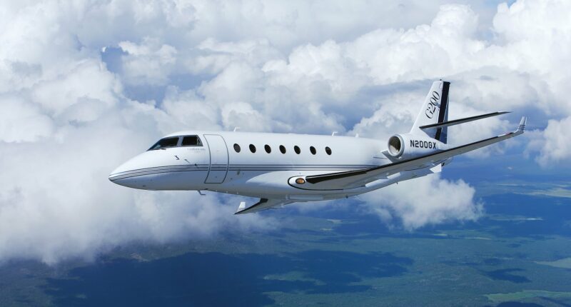 Jet privé G200 cabine intérieur