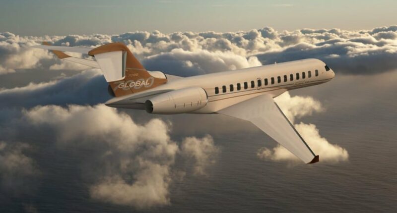 Intérieur jet privé Global 8000 Bombardier