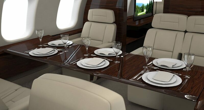 Intérieur jet privé Global 8000 Bombardier