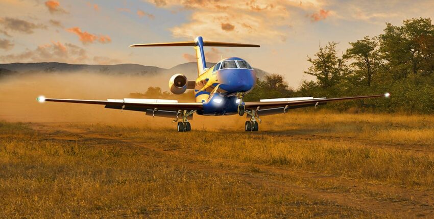 Pilatus PC24 à l'atterrissage
