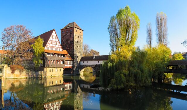 Vue pittoresque de Nuremberg en automne.