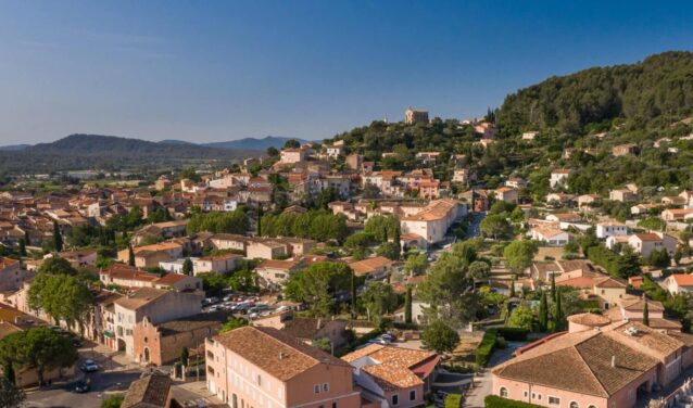 Panoramic,View,Of,A,City,,Cuers,,Var
