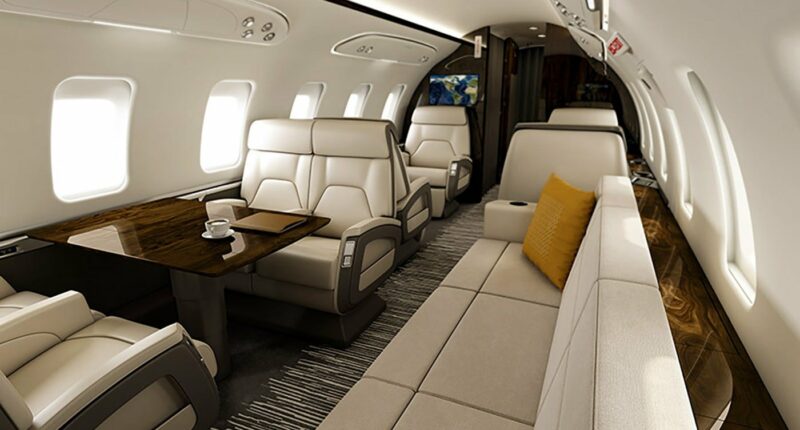 Location de jet privé Challenger 650 intérieur