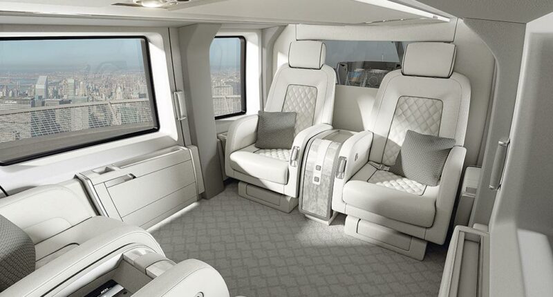 Hélicoptère H160 cabine intérieure blanc