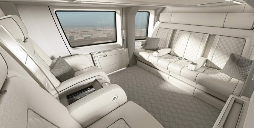 Hélicoptère H160 cabine intérieure blanche
