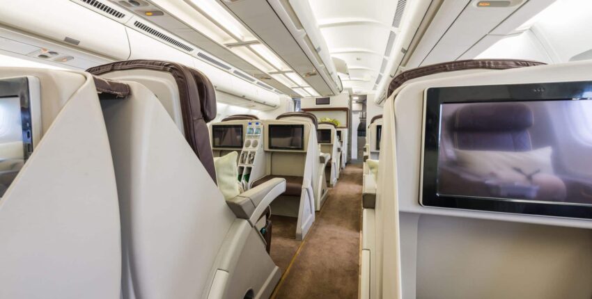 Location jet privé: luxueux intérieur Airbus A340