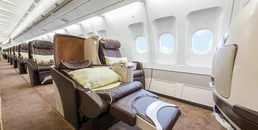 **Cabine de première classe sur l'AIRBUS A340**