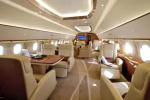 **location jet privé** intérieur luxueux de jet A319