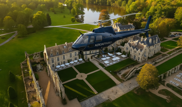 helicopter abbaye des vaux de cernay