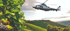 İtalya'nın büyük üzüm bağlarında helikopter turu
